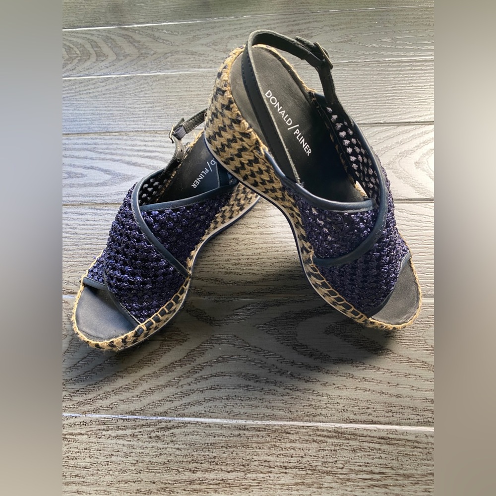 Blue crochet wedges